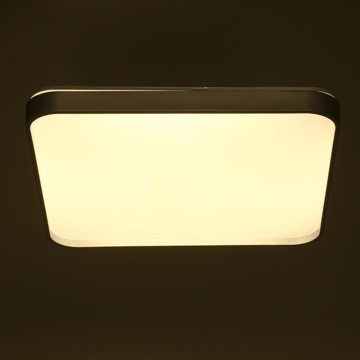 Люстра с ПДУ 33088 72Вт LED 3000-6000К, диммир., серебро, 50х50х7 см