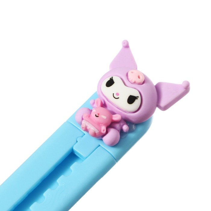 Нож канцелярский 9мм Kuromi, пластиковый корпус, в пакете с европодвесом Нож канцелярский 9мм Kuromi, пластиковый корпус, в пакете с европодвесом