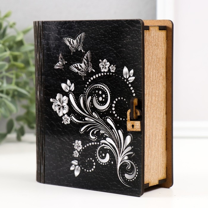 Шкатулка-книга  Шкатулка-книга "Бабочки" 14х12х5 см