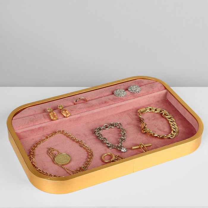 Подставка для украшений , 1 полоса, 1 место, 35×24×3 цвет розовый Подставка для украшений , 1 полоса, 1 место, 35×24×3 цвет розовый