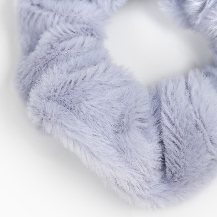 Резинка для волос серая, пушистая, 11 см, Холодное сердце Резинка для волос серая, пушистая, 11 см, Холодное сердце