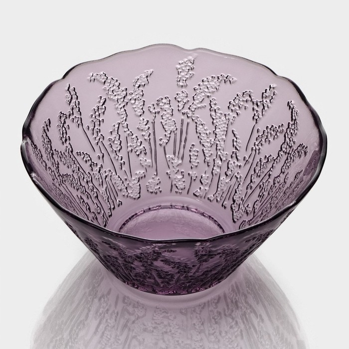 Салатник стеклянный Magistro «Французская лаванда», 470 мл, 13,7×7 см