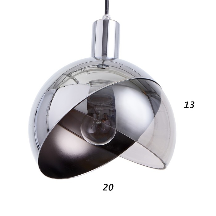 Светильник BayerLux 1758/1CR E14 40Вт черно-хромовый 20х20х24 см