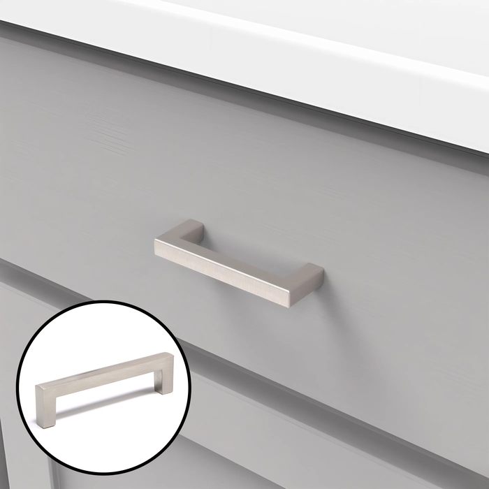 Ручка скоба SQUARE CAPPIO RSC008, нержавеющая сталь, м/о 96 мм, цвет серебро Ручка скоба SQUARE CAPPIO RSC008, нержавеющая сталь, м/о 96 мм, цвет серебро