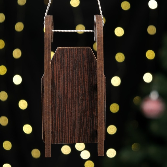 Елочное украшение Елочное украшение "Саночки №5", 12,5 х 6 см