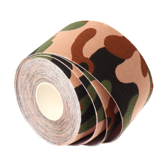 Кинезио - тейп, 5 см × 5 м, цвет камуфляж Кинезио - тейп, 5 см × 5 м, цвет камуфляж