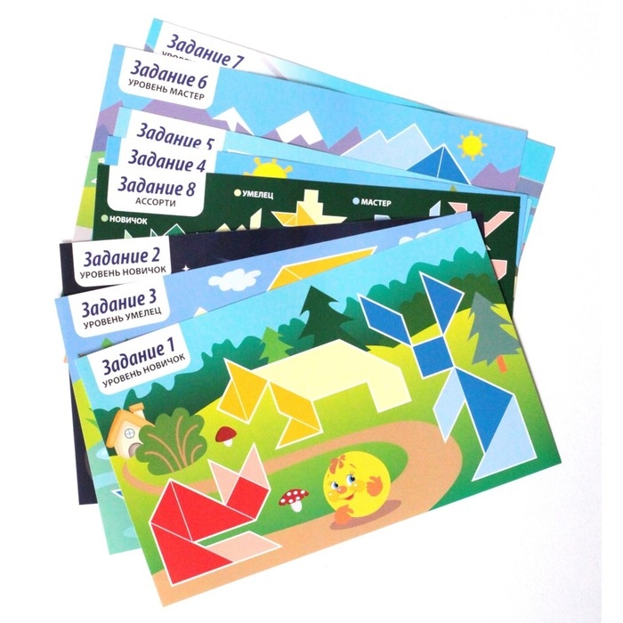 Игра настольная «Танграм магнитный с заданиями» Игра настольная «Танграм магнитный с заданиями»