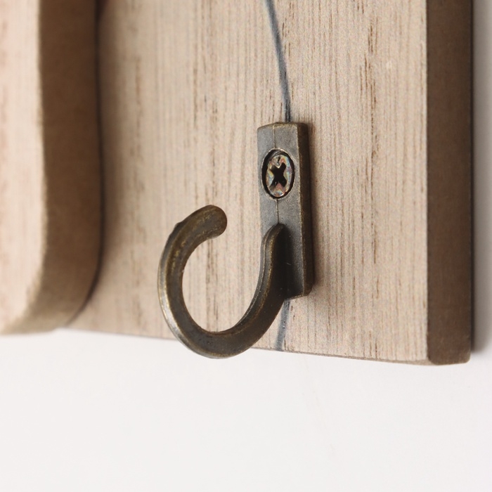 Крючки декоративные дерево Крючки декоративные дерево "Абстракция. Каракули. Цветок" 1,5х19,5х23,5 см