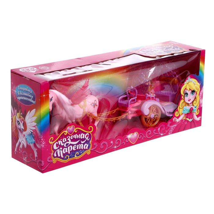 Карета для кукол «В сказочном мире» с лошадью, МИКС Карета для кукол «В сказочном мире» с лошадью, МИКС