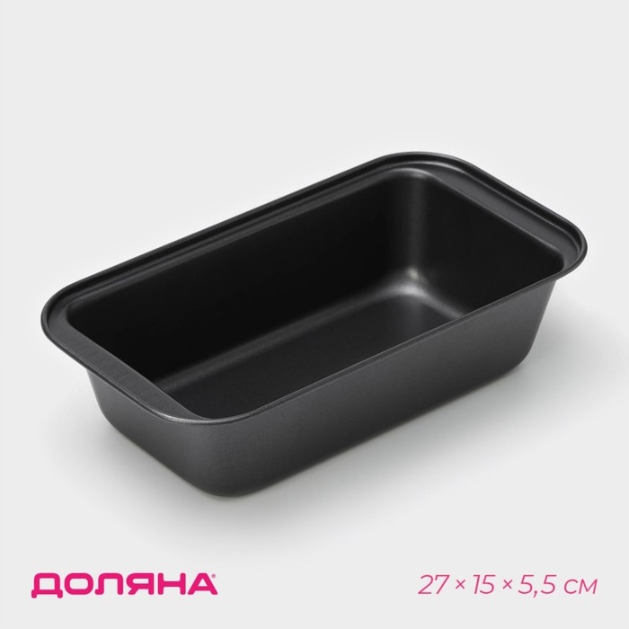 Форма для выпечки Доляна «Жаклин. Хлеб», 27×15×5,5 см, антипригарное покрытие, цвет чёрный Форма для выпечки Доляна «Жаклин. Хлеб», 27×15×5,5 см, антипригарное покрытие, цвет чёрный