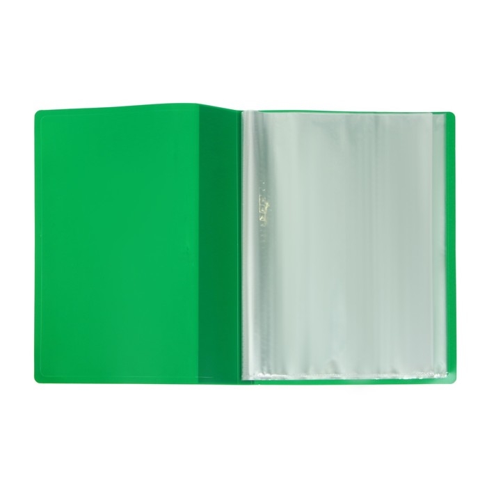 Папка с 20 вкладышами А4, 600 мкм, Calligrata, 15 мм, зелёная Папка с 20 вкладышами А4, 600 мкм, Calligrata, 15 мм, зелёная