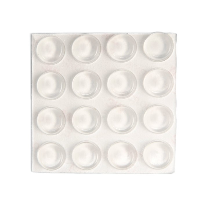 Стопор силиконовый ТУНДРА, мебельный 12 х 4 мм, 16 шт.