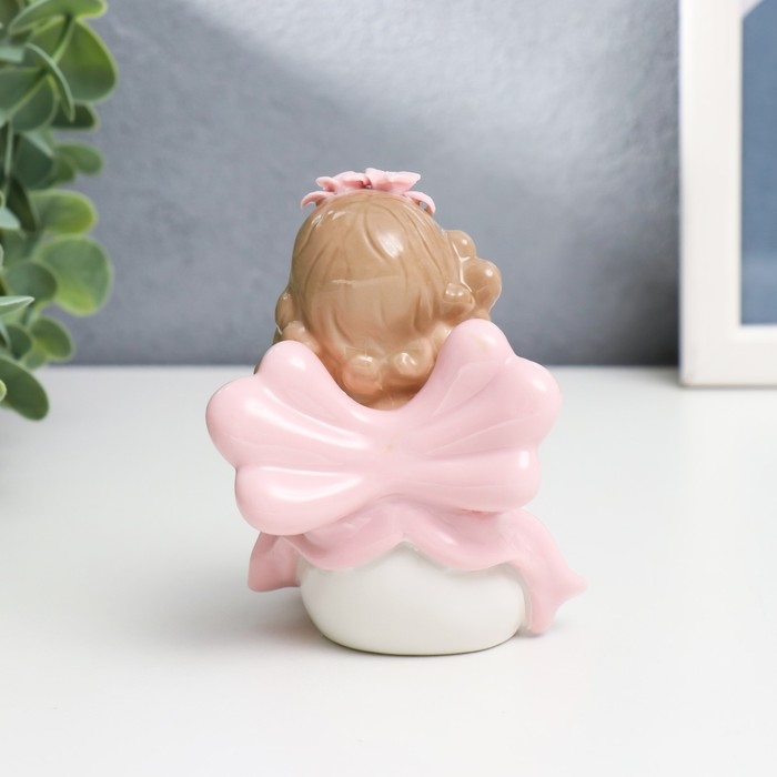 Сувенир керамика  Сувенир керамика "Малышка в платье и шляпке с розами" МИКС 10х6,5х7 см
