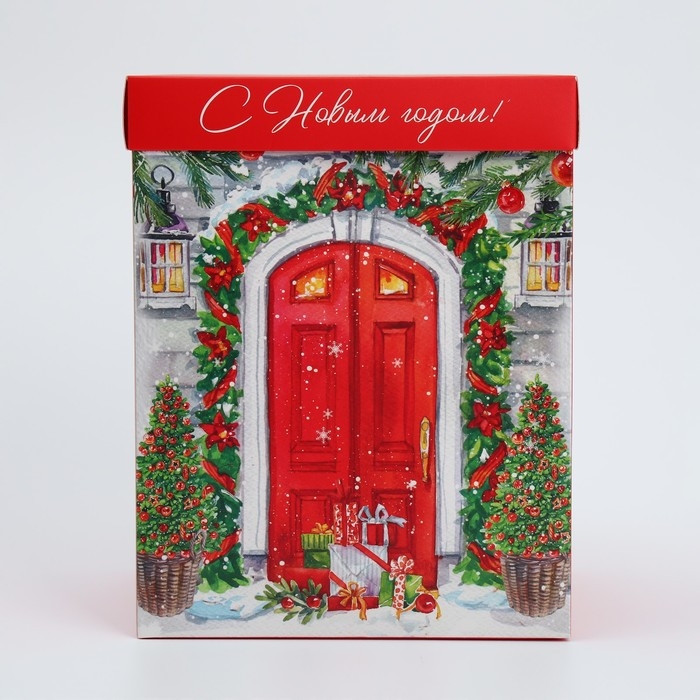 Подарочная коробка новогодняя складная с 3D эффектом «Чудо обязательно случится», 18 х 14 х 23 см, Новый год Подарочная коробка новогодняя складная с 3D эффектом «Чудо обязательно случится», 18 х 14 х 23 см, Новый год