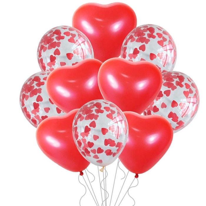 Шар латексный 12 Шар латексный 12", сердце, цвет красный, набор 50 шт.
