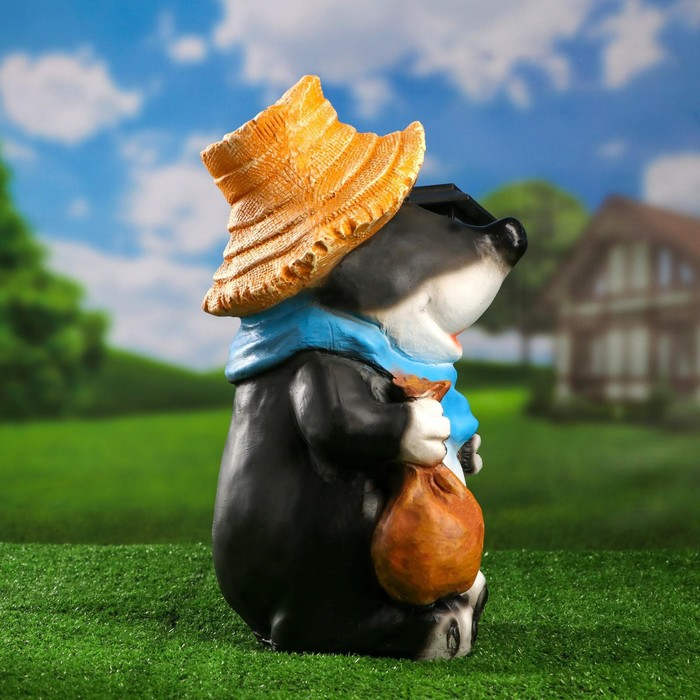 Садовый фонарь  Садовый фонарь "Крот с фонарем" 42см