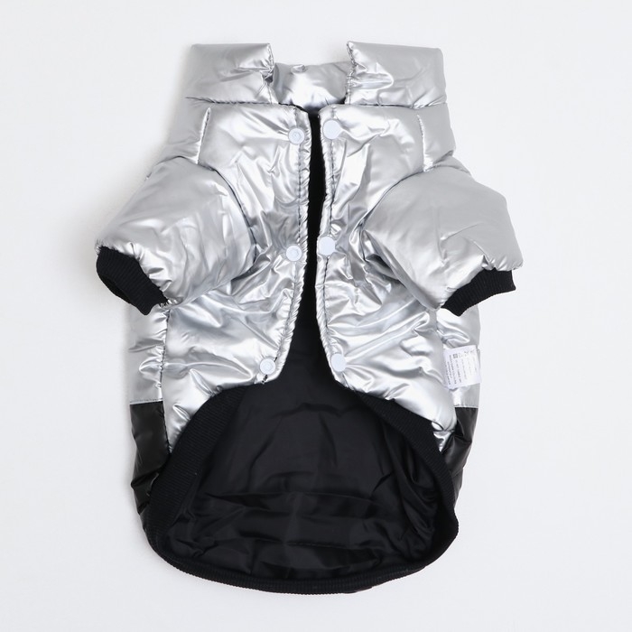 Куртка для собак  Куртка для собак "Космонавт", размер 10, чёрно-серебистая (ДС 25, ОШ 30, ОГ 38 см)