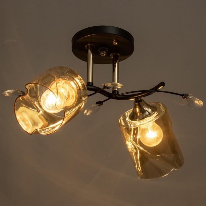 Люстра Люстра "Бруни" 2хЕ27 40Вт черный 42х25х23см BayerLux