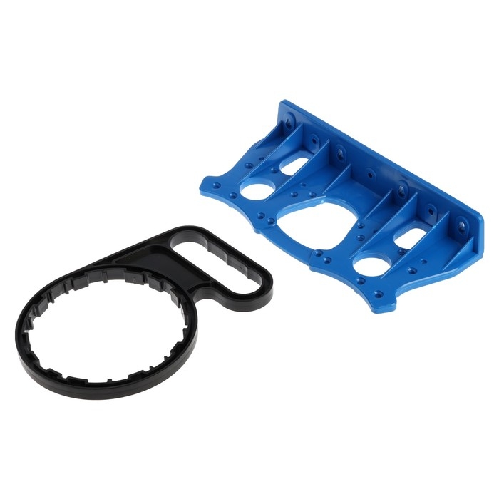 Корпус для фильтра ZEIN, 10SL, 3/4 Корпус для фильтра ZEIN, 10SL, 3/4", двойной, для холод. воды, ключ, крепление, прозрачный