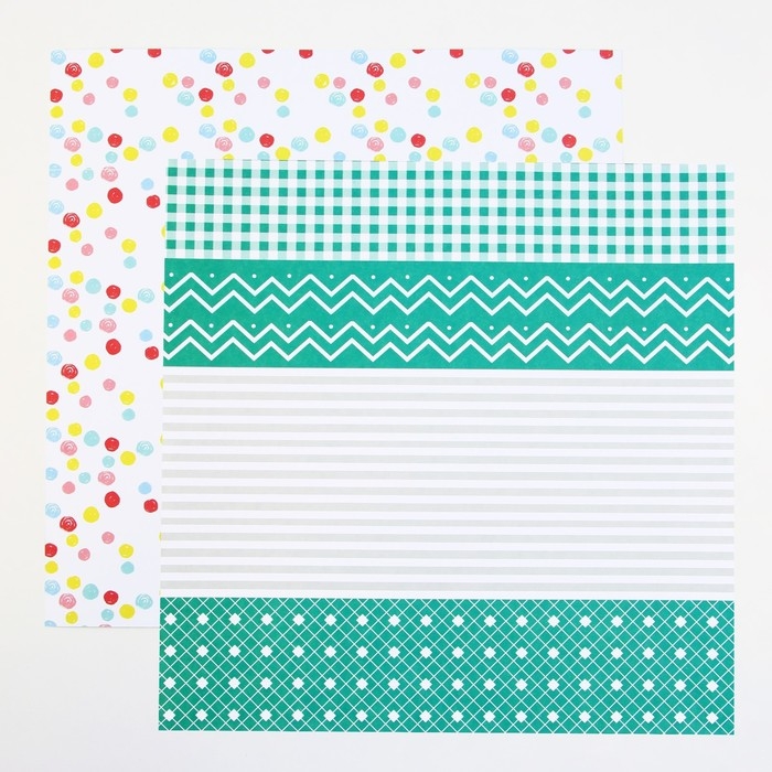 Набор бумаги для скрапбукинга «Яркая геометрия», 12 листов, 30.5 х 30.5 см, 180 г/м² Набор бумаги для скрапбукинга «Яркая геометрия», 12 листов, 30.5 х 30.5 см, 180 г/м²