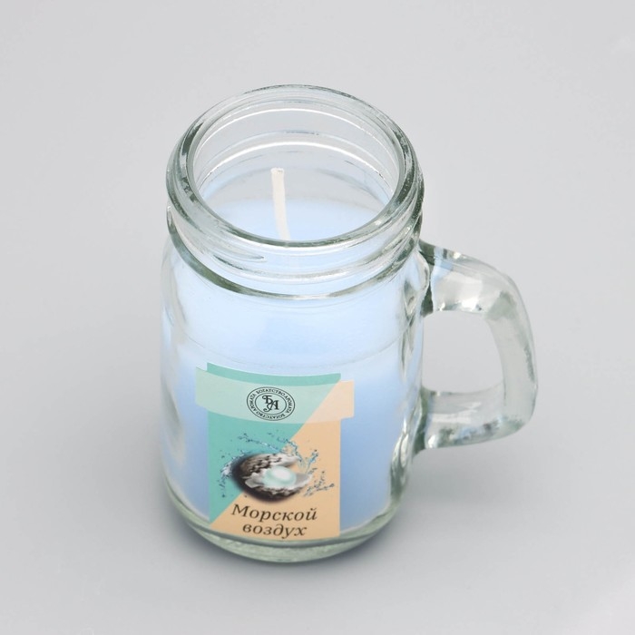 Свеча ароматическая в банке  Свеча ароматическая в банке "Морской воздух", 7,2 х 8,5 см, 190 г