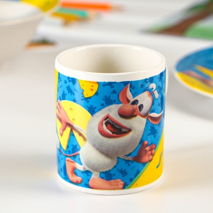 Набор детской посуды «Буба»: 3 предмета: кружка 240 мл, салатник d=18 см, тарелка d=19 см Набор детской посуды «Буба»: 3 предмета: кружка 240 мл, салатник d=18 см, тарелка d=19 см