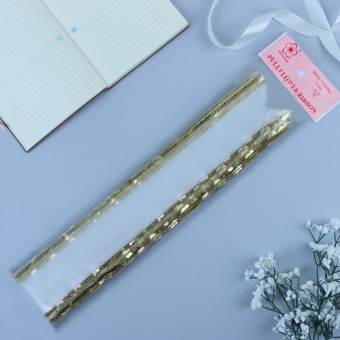 Бант-бабочка №7 Бант-бабочка №7 "Золотая полоса", белый