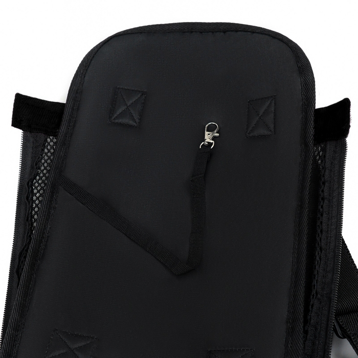 Рюкзак-переноска для кошек и собак  Рюкзак-переноска для кошек и собак "Кенгуру", 35 х 25 х 20 см, размер S, чёрный