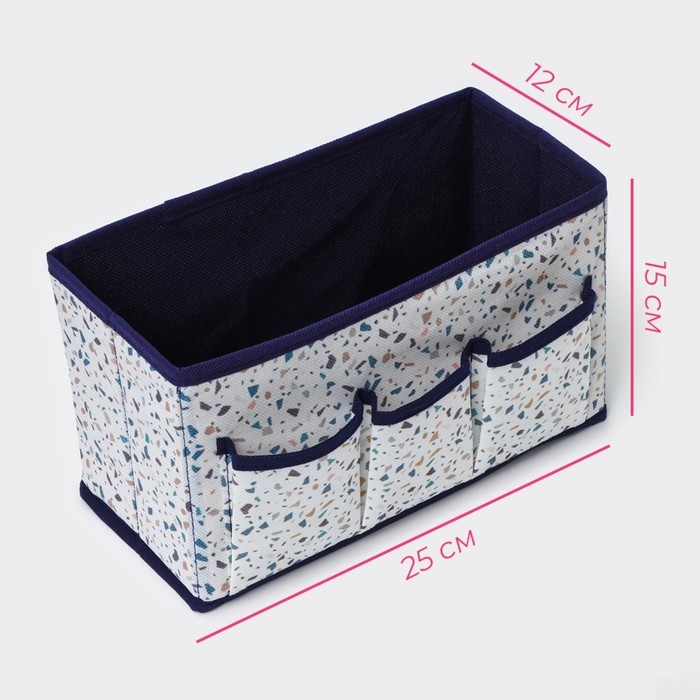 Органайзер для мелочей Доляна «Мармелад», 3 кармана, 25×12×15 см, цвет белый Органайзер для мелочей Доляна «Мармелад», 3 кармана, 25×12×15 см, цвет белый