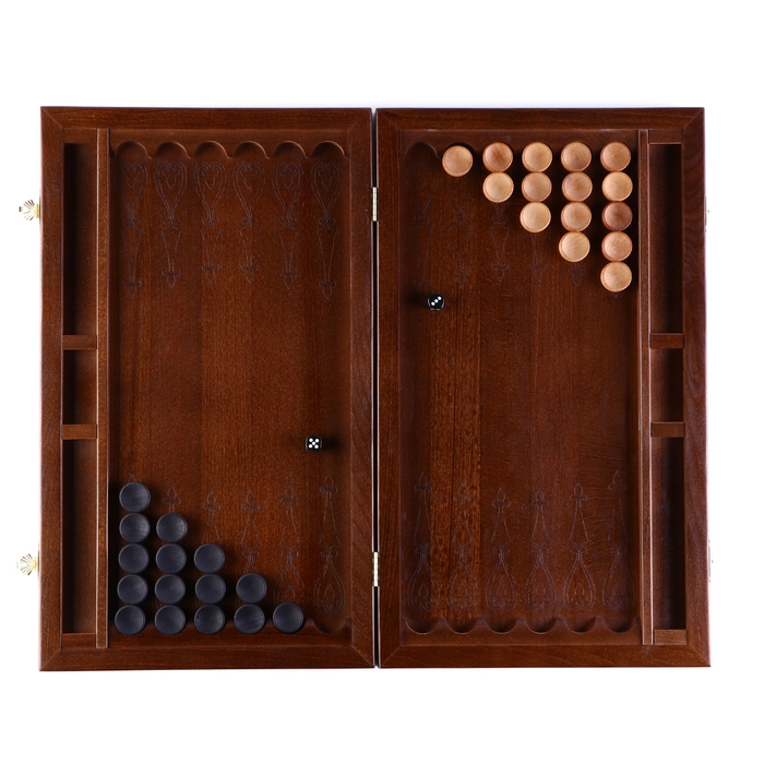 Нарды деревянные большие, резные, настольная игра  Нарды деревянные большие, резные, настольная игра "Москва", бук, патина, 50 x 59 см