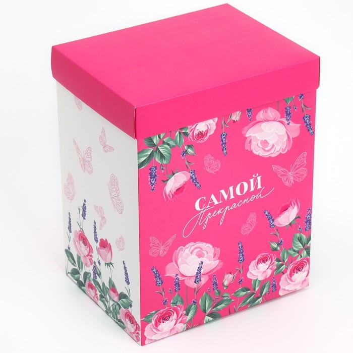 Коробка подарочная складная с 3D эффектом, упаковка, «Самой прекрасной», 18 х 14 х 23 см Коробка подарочная складная с 3D эффектом, упаковка, «Самой прекрасной», 18 х 14 х 23 см