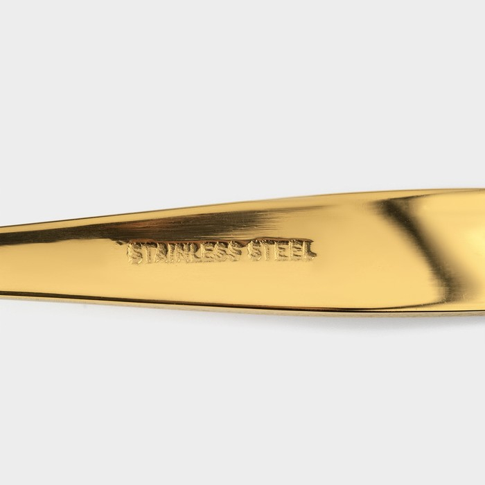 Набор столовых приборов из нержавеющей стали «Золото», 24 предмета, на подставке, цвет золотой Набор столовых приборов из нержавеющей стали «Золото», 24 предмета, на подставке, цвет золотой