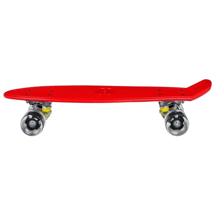 Пенниборд ONLYTOP, 56х15 см, колёса световые PU 60х45 см, алюминиевая рама, цвет красный Пенниборд ONLYTOP, 56х15 см, колёса световые PU 60х45 см, алюминиевая рама, цвет красный