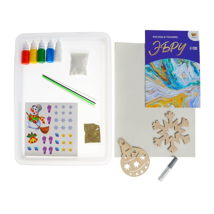 Набор для рисования на воде в технике эбру «Новогодний» Набор для рисования на воде в технике эбру «Новогодний»