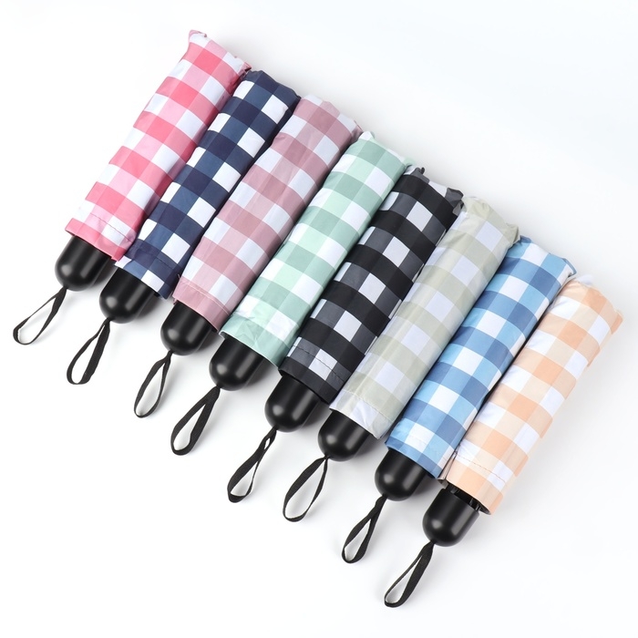 Зонт механический «Клетка», эпонж, 4 сложения, 8 спиц, R = 48/55 см, D = 110 см, цвет МИКС Зонт механический «Клетка», эпонж, 4 сложения, 8 спиц, R = 48/55 см, D = 110 см, цвет МИКС