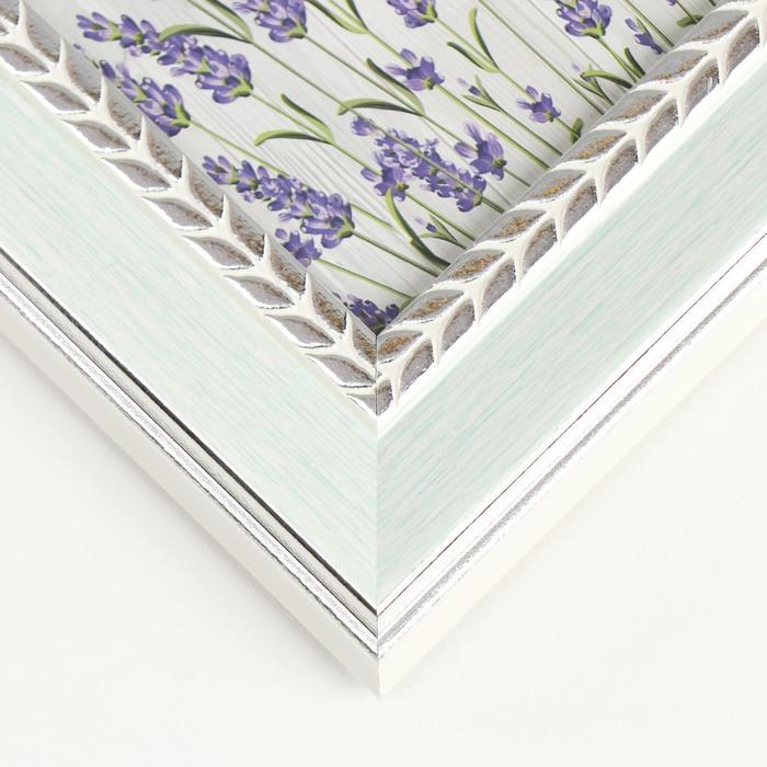 Фоторамка пластик 10х15 см Фоторамка пластик 10х15 см "Нежно-голубая с серебристой косичкой" 19,5х14,5 см