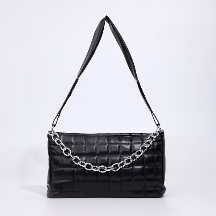 Сумка-багет на молнии, цвет чёрный Сумка-багет на молнии, цвет чёрный