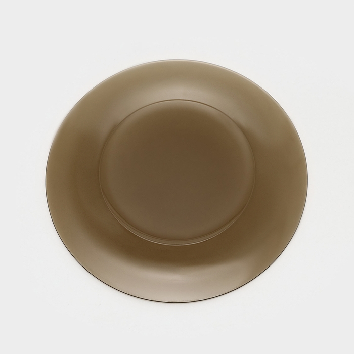 Тарелка плоская стеклянная Ambiante Eclipse, d=25 см, цвет коричневый Тарелка плоская стеклянная Ambiante Eclipse, d=25 см, цвет коричневый