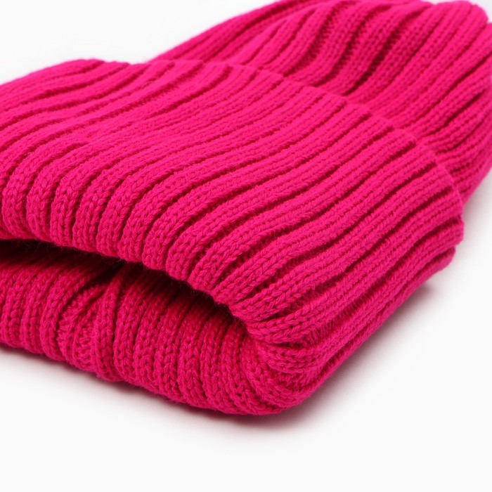 Шапка детская, цвет фуксия, размер 54-56 Шапка детская, цвет фуксия, размер 54-56