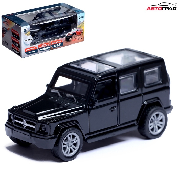 Машина металлическая «Крузер», 1:48, инерция, открываются двери, цвет чёрный Машина металлическая «Крузер», 1:48, инерция, открываются двери, цвет чёрный