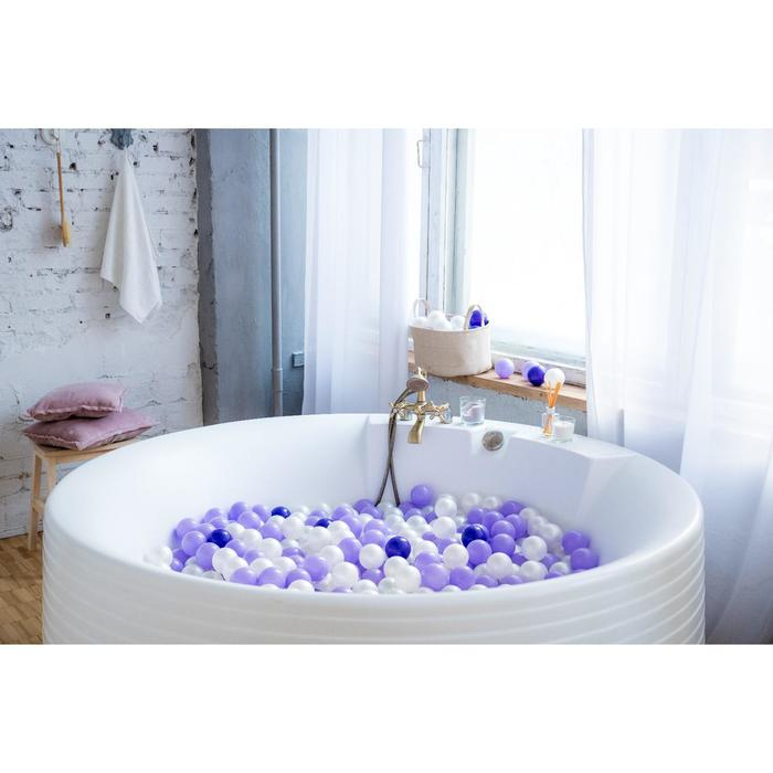 Набор шаров для сухого бассейна 500 шт, цвет: белый перламутр Набор шаров для сухого бассейна 500 шт, цвет: белый перламутр