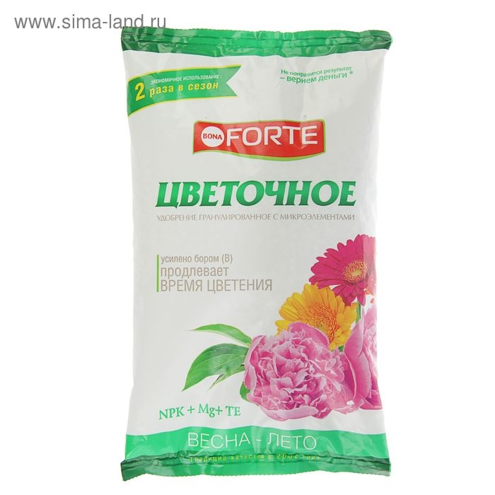 Удобрение гранулированное с микроэлементами Бона Форте NPK 8-20-30 Удобрение гранулированное с микроэлементами Бона Форте NPK 8-20-30 "Цветочное", 1 кг