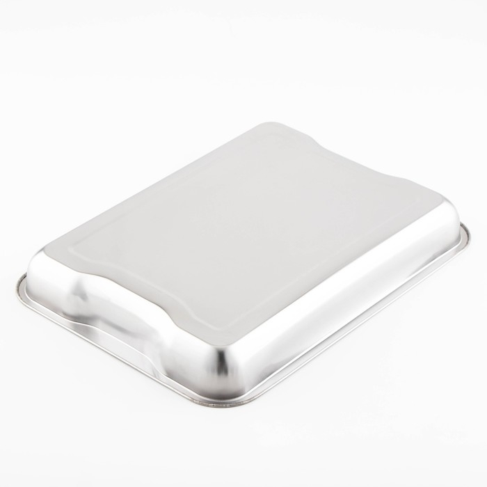 Поднос из нержавеющей стали, 39×29×4,5 см, 430 сталь Поднос из нержавеющей стали, 39×29×4,5 см, 430 сталь