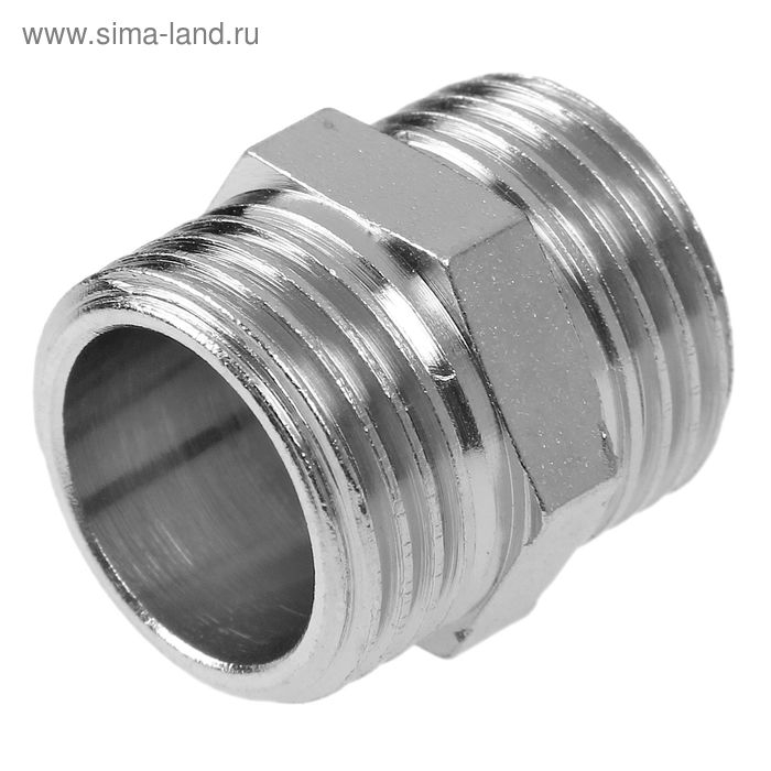 Ниппель AQUALINK, 1/2 Ниппель AQUALINK, 1/2", наружная резьба, никелированная латунь