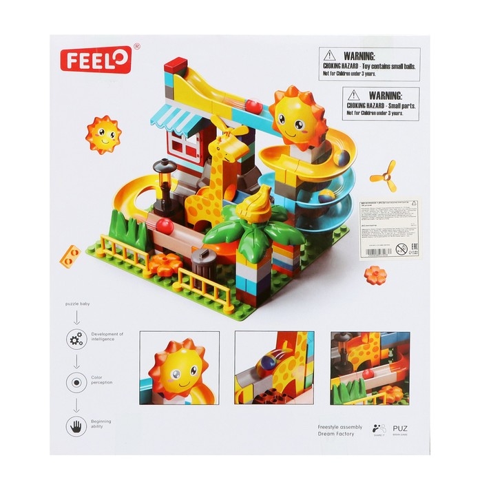 Конструктор Шарики «Зоо-горка», 100 деталей Конструктор Шарики «Зоо-горка», 100 деталей