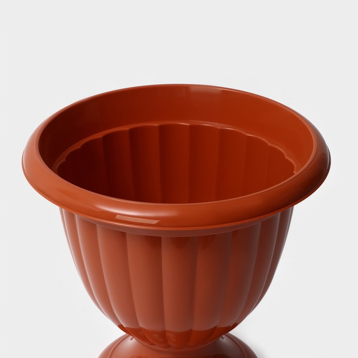 Кашпо уличное на ножке «Жасмин», 9 л, цвет коричневый