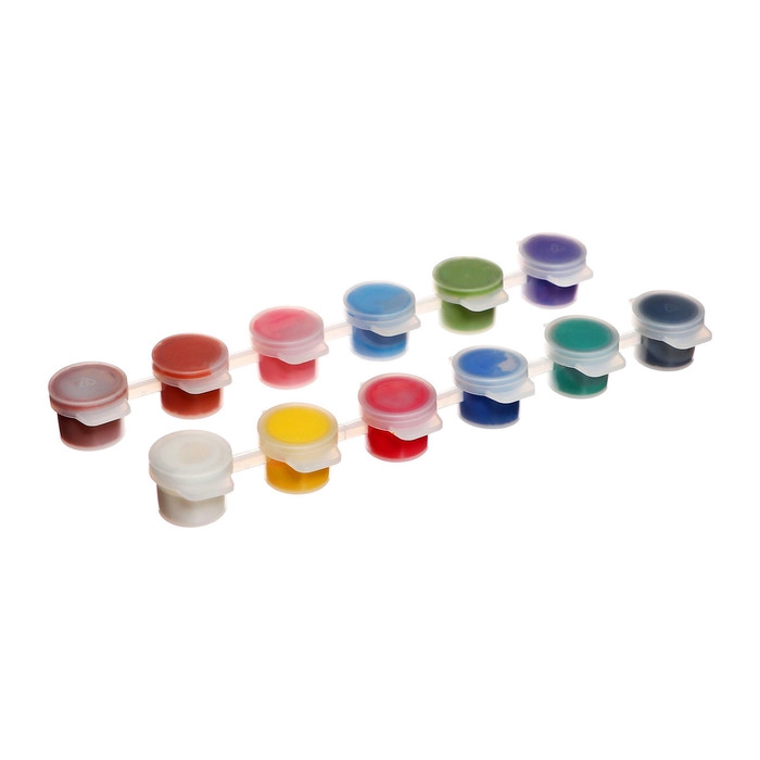 Краска акриловая, набор 12 цветов х 3 мл, Calligrata, морозостойкие, в пакете Краска акриловая, набор 12 цветов х 3 мл, Calligrata, морозостойкие, в пакете