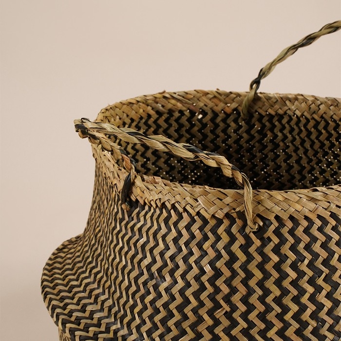 Корзина для белья плетеная круглая SL Home «Сорренто», камыш, 35×45 см Корзина для белья плетеная круглая SL Home «Сорренто», камыш, 35×45 см