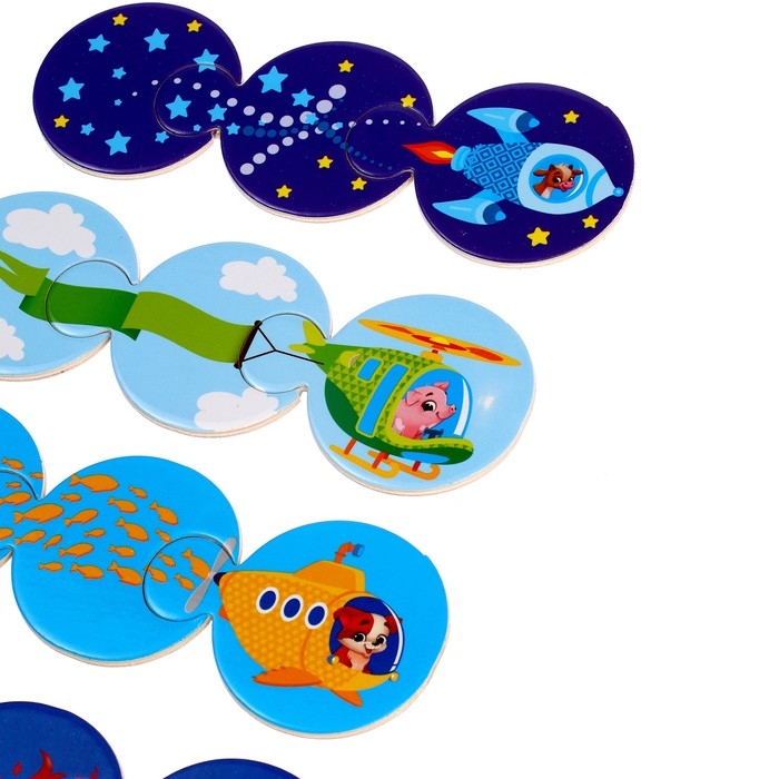 Пазлы логические 3 в 1 «Мама, малыш и счёт»