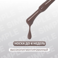 Гель лак для ногтей «SIMPLE», 3-х фазный, 10 мл, LED/UV, цвет коричневый (113)